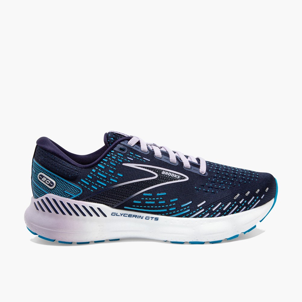 Chaussures Running Route Brooks Glycerin GTS 20 Noir Femme | NSQ-5937804